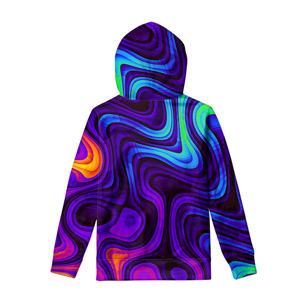 Dark Psychedelic Trippy Print Pullover Hoodie