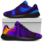 Dark Psychedelic Trippy Print Sport Shoes GearFrost