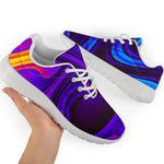 Dark Psychedelic Trippy Print Sport Shoes GearFrost