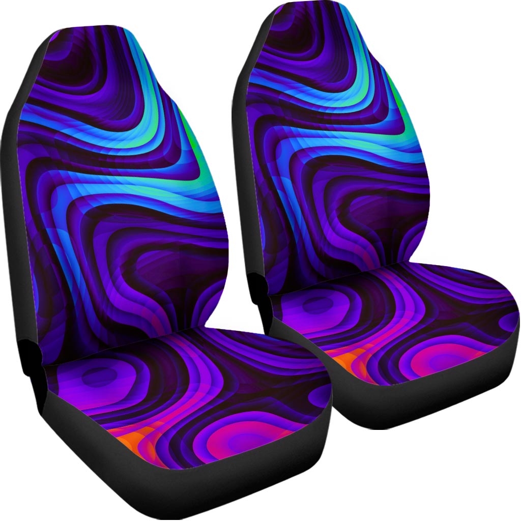 Dark Psychedelic Trippy Print Universal Fit Car Seat Covers