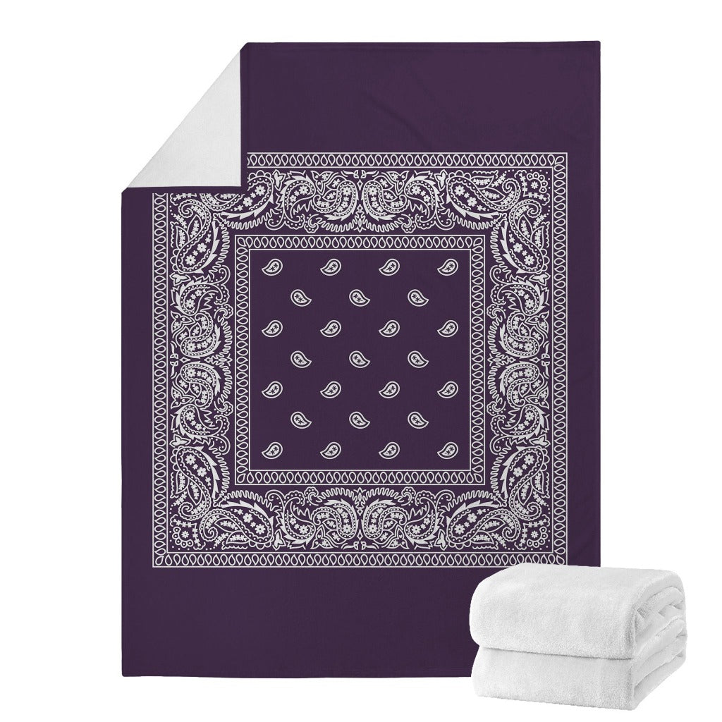 Dark Purple Bandana Blanket