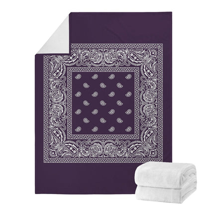 Dark Purple Bandana Blanket