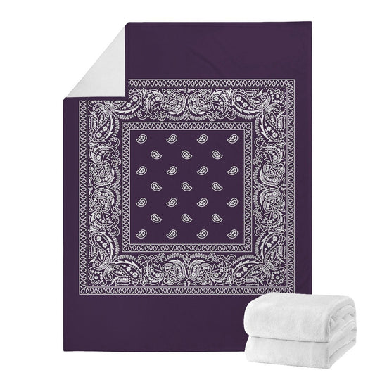 Dark Purple Bandana Blanket