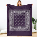 Dark Purple Bandana Blanket
