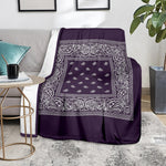 Dark Purple Bandana Blanket