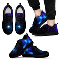 Dark Purple Blue Galaxy Space Print Black Running Shoes