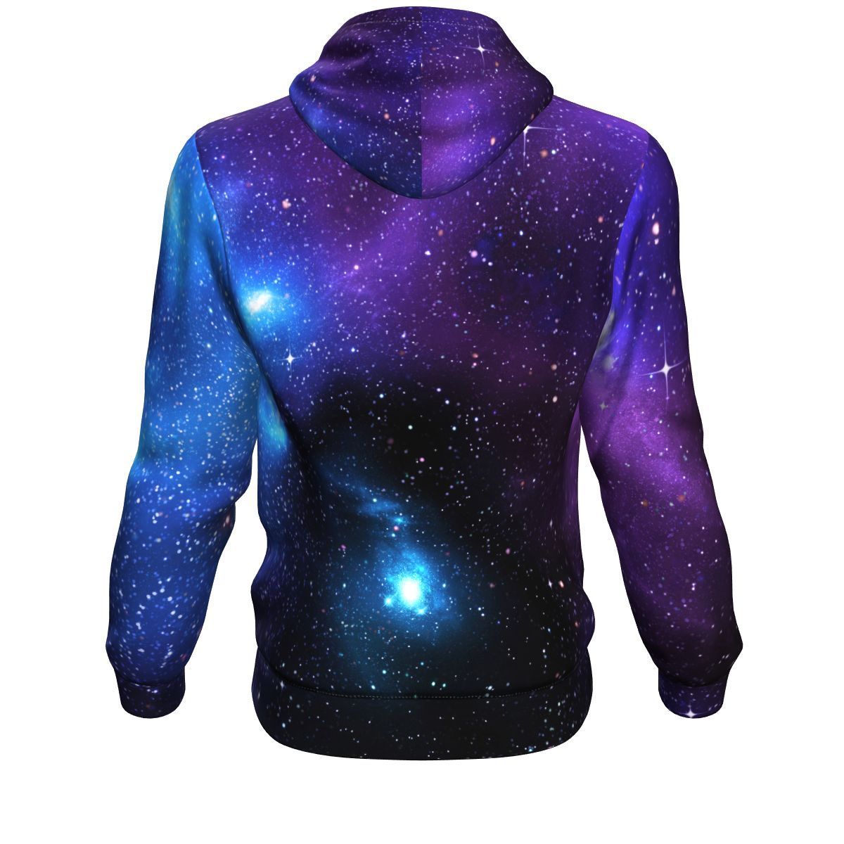 Dark Purple Blue Galaxy Space Print Unisex Pullover Hoodie GearFrost