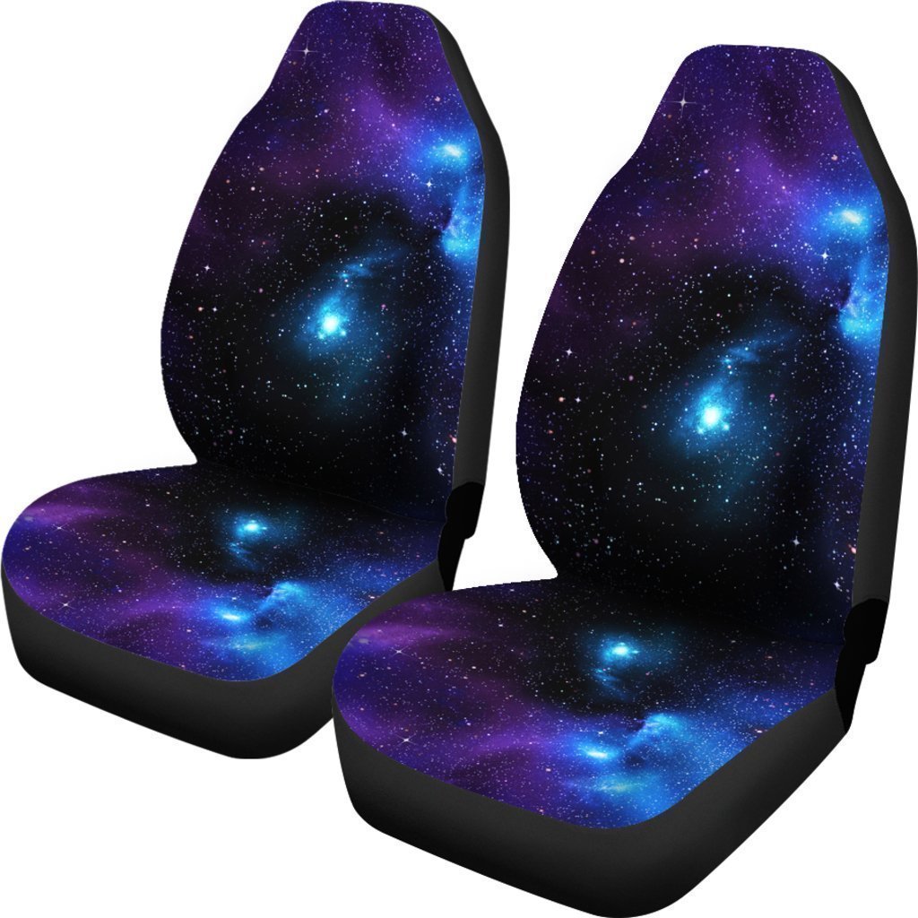 Dark Purple Blue Galaxy Space Print Universal Fit Car Seat Covers GearFrost