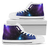 Dark Purple Blue Galaxy Space Print Women's High Top Shoes GearFrost