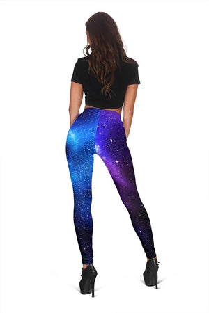 Dark Purple Blue Galaxy Space Print Women's Leggings GearFrost