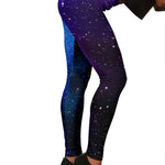 Dark Purple Blue Galaxy Space Print Women's Leggings GearFrost