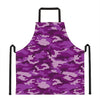 Dark Purple Camouflage Print Apron