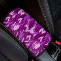 Dark Purple Camouflage Print Car Center Console Cover
