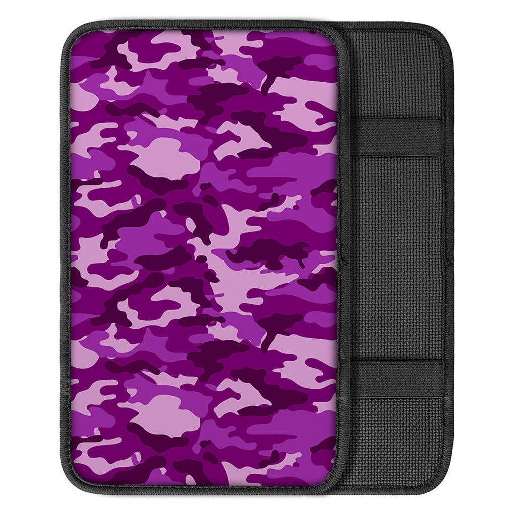 Dark Purple Camouflage Print Car Center Console Cover