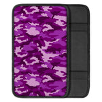 Dark Purple Camouflage Print Car Center Console Cover