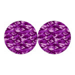 Dark Purple Camouflage Print Car Coasters