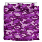 Dark Purple Camouflage Print Duvet Cover Bedding Set