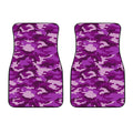 Dark Purple Camouflage Print Front Car Floor Mats