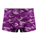 Dark Purple Camouflage Print Men's Boxer Briefs