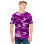 Dark Purple Camouflage Print Men's T-Shirt
