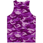 Dark Purple Camouflage Print Men's Tank Top