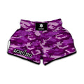 Dark Purple Camouflage Print Muay Thai Boxing Shorts