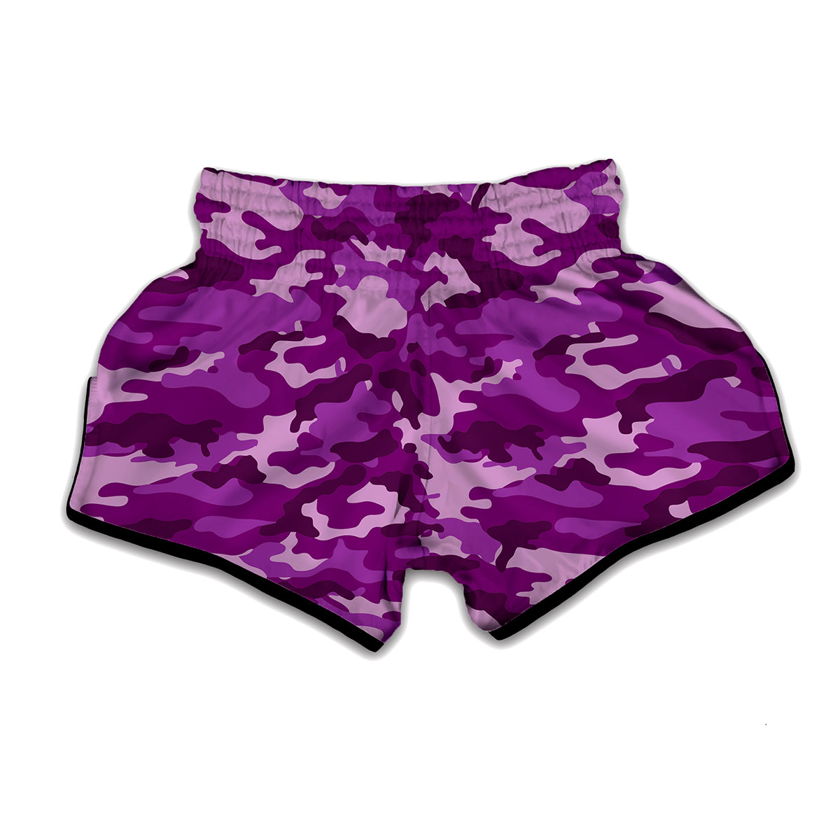 Dark Purple Camouflage Print Muay Thai Boxing Shorts