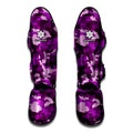 Dark Purple Camouflage Print Muay Thai Shin Guards