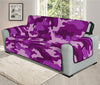 Dark Purple Camouflage Print Oversized Sofa Protector