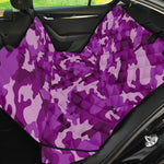 Dark Purple Camouflage Print Pet Car Back Seat Cover
