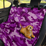 Dark Purple Camouflage Print Pet Car Back Seat Cover