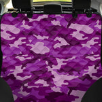Dark Purple Camouflage Print Pet Car Back Seat Cover