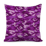 Dark Purple Camouflage Print Pillow Cover