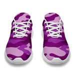 Dark Purple Camouflage Print Sport Shoes GearFrost