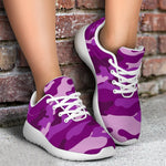 Dark Purple Camouflage Print Sport Shoes GearFrost