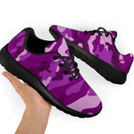 Dark Purple Camouflage Print Sport Shoes GearFrost