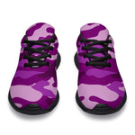 Dark Purple Camouflage Print Sport Shoes GearFrost