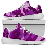Dark Purple Camouflage Print Sport Shoes GearFrost