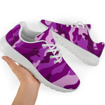Dark Purple Camouflage Print Sport Shoes GearFrost