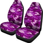 Dark Purple Camouflage Print Universal Fit Car Seat Covers