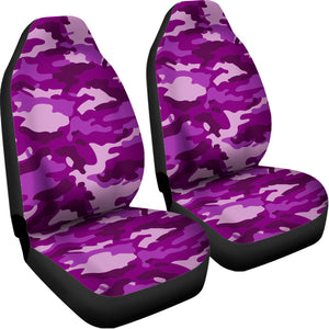 Dark Purple Camouflage Print Universal Fit Car Seat Covers