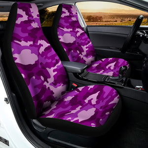 Dark Purple Camouflage Print Universal Fit Car Seat Covers