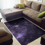 Dark Purple Cosmos Galaxy Space Print Area Rug GearFrost