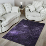 Dark Purple Cosmos Galaxy Space Print Area Rug GearFrost