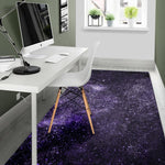 Dark Purple Cosmos Galaxy Space Print Area Rug GearFrost