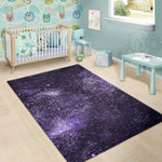 Dark Purple Cosmos Galaxy Space Print Area Rug GearFrost