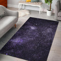 Dark Purple Cosmos Galaxy Space Print Floor Mat