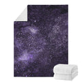 Dark Purple Cosmos Galaxy Space Print Blanket