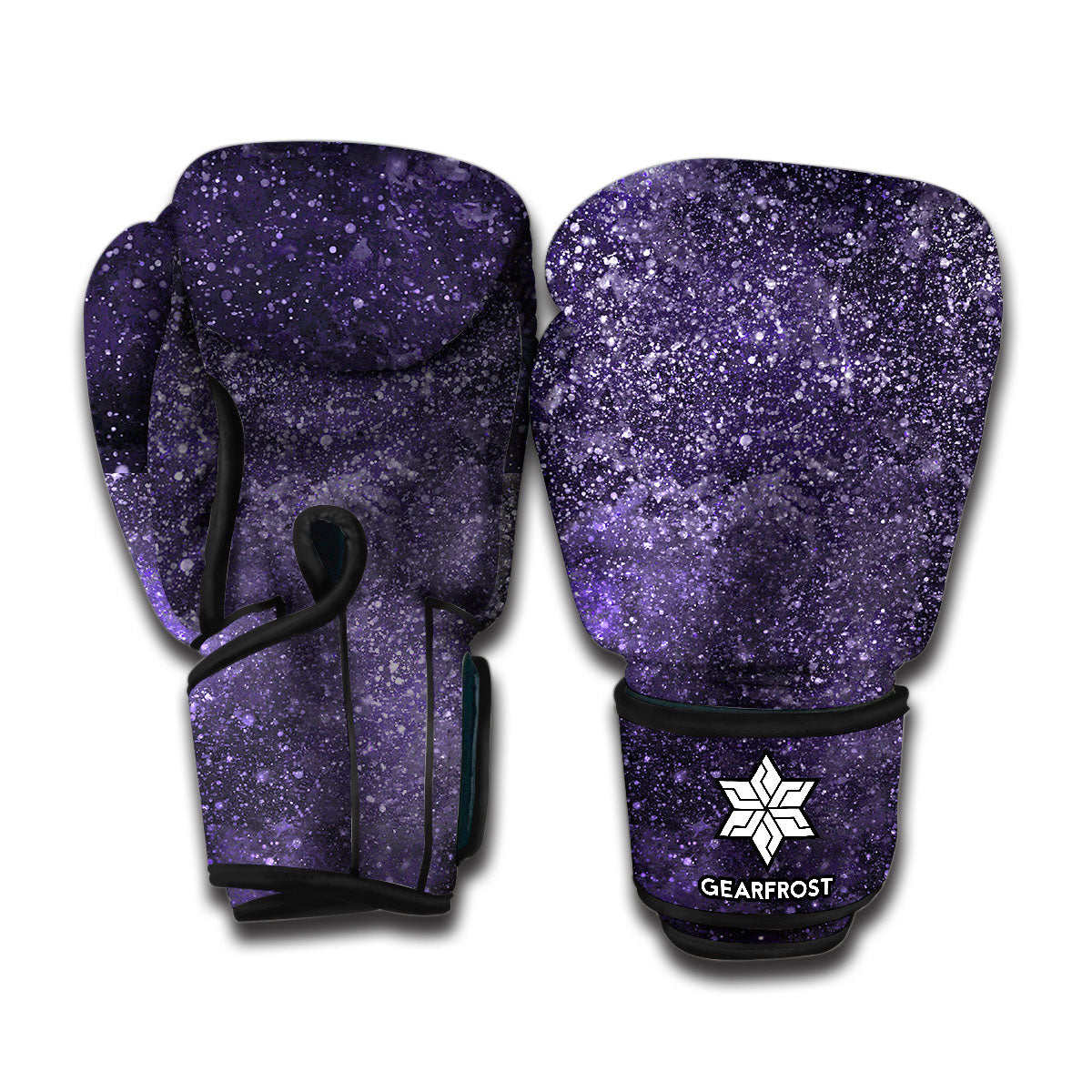 Dark Purple Cosmos Galaxy Space Print Boxing Gloves