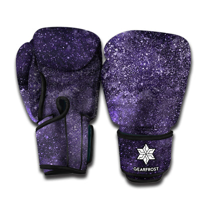 Dark Purple Cosmos Galaxy Space Print Boxing Gloves